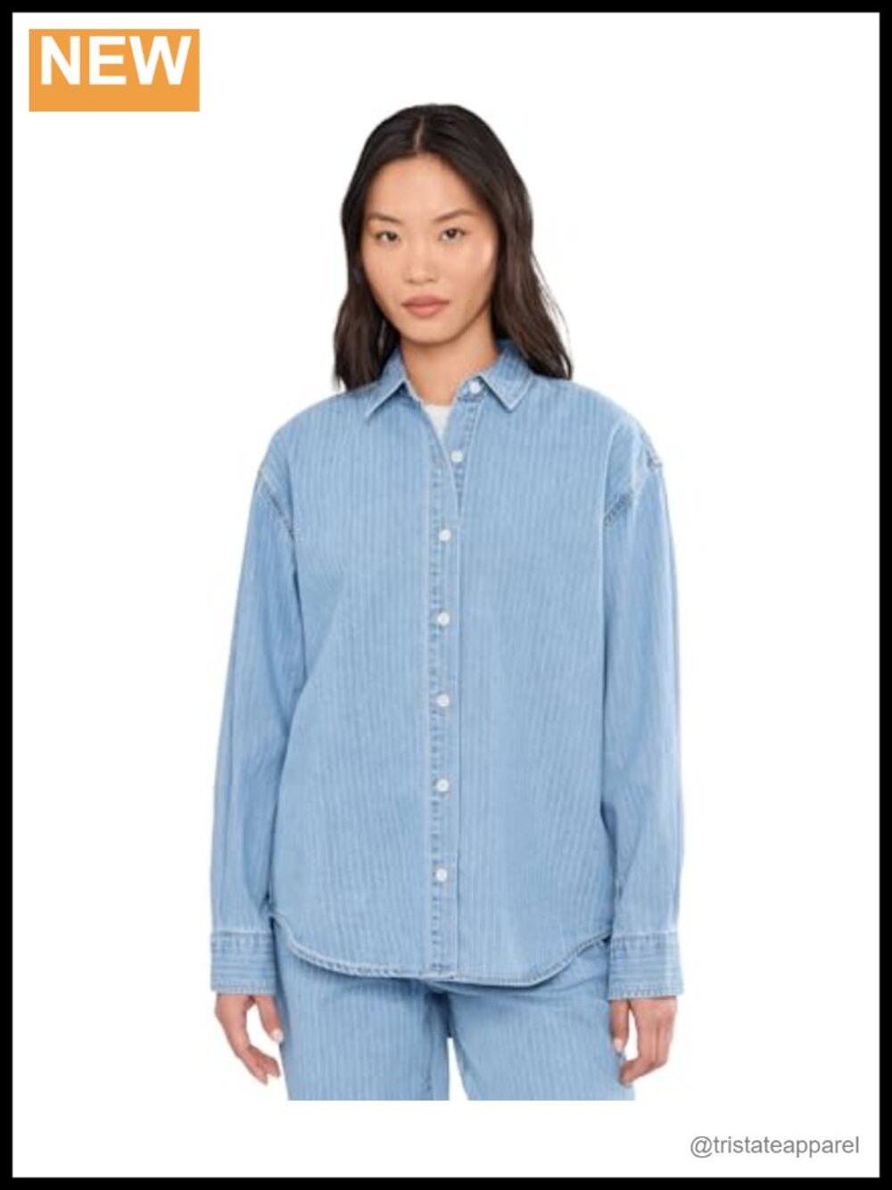 Oversized Cotton Button-Down Long Sleeve Shirt